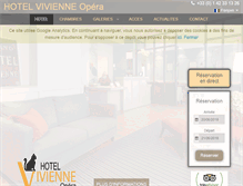 Tablet Screenshot of hotel-vivienne.com